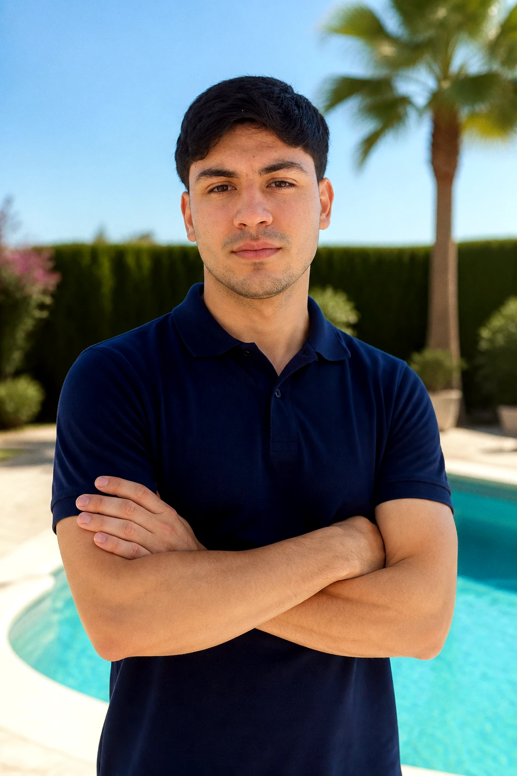 Álvaro Santos, técnico de piscinas de Santos Pools, en Marbella